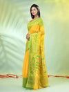 Yellow Cotton Saree With Nakshi Zari Borders-MA66BCT431600031