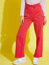 Girls Red Terry Love-Is-Love Pants