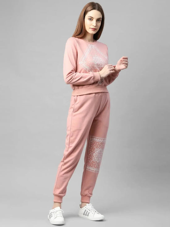 Rigo Printed Round Neck Terry Track Suit-WTRKST1007-L