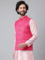 Hangup Men Standard Embroidered Men's Indian Wear-190A_Emb_Nehru