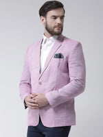 Hangup Men Standard Solid Men Formalwear-LightPurple1LinenBlazer