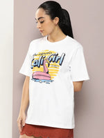 Dillinger White Graphic Oversized T-Shirt-WMNCR495WHT-XS