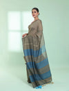 Beige  Cotton Saree With Sequine Work-MA59CT06540058