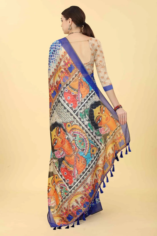 Flora’s Timeless Beauty Saree-SZ-INDIGO-1418