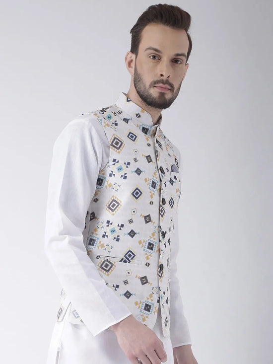 Hangup Men Standard Printed Men's Indian Wear-39APrintedNehru