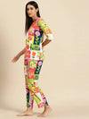 Kurta Pyjama nightwear Set in multi color Print