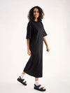 Women Black Oversized T-Shirt Dress