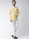 Hangup Men Standard Solid Men Formalwear-Lemon1LinenBlazer