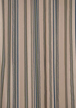 Roman Stripes 100% cotton geometric curtain for bed room - Room darkening - Pepper Green and Night Blue - Pack of 1-230821138