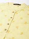 Women Yellow Floral Straight Kurti-NJ-3642299-Yellow