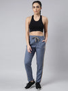 Women Solid Slim Fit Teal Track Pant-AF-1614-Teal