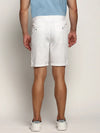 Men White Solid Shorts-ORBIT-10-White