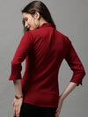 Women's Maroon Solid Shirt-AE-3331023-Maroon