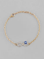 Gold Plated Evil Eye Charm Bracelet-VOJ130