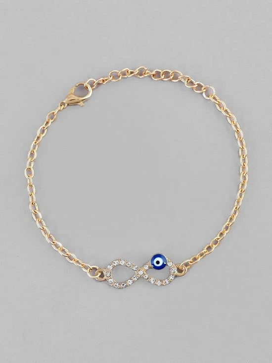 Gold Plated Evil Eye Charm Bracelet-VOJ130