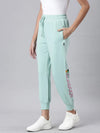 Women Sea Green Solid Track Pant-AF-1812-Seagreen