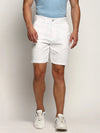 Men White Solid Shorts-ORBIT-10-White