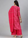 Women's Magenta Printed Kurta Sets-FS2181-Magenta