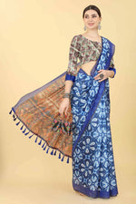 Floral Radiance Saree-SZ-INDIGO-1421