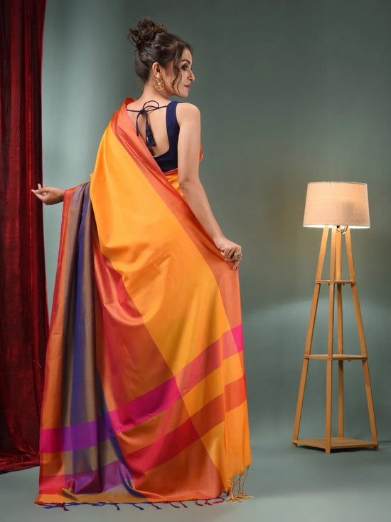 Multicolour Blended Silk Handwoven Soft Saree-MA50BSL01530141