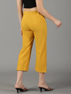 Women's Mustard Solid Trouser-AL-9045-Mustard