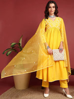 Ahika Cotton Solid Yellow Indian Ethnic-PKSKD2379_S