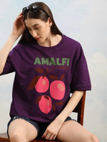 Dillinger Purple Graphic Oversized Drop shoulder T-shirt