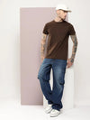 Dillinger Men's Brown Plain T-Shirt-DLCR18160CHO-S