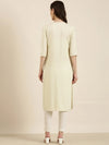 Women Cream Solid Straight Kurta-NJ-3622212-Cream