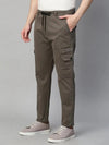 Genips Men's Cotton Stretch Dark Grey Bahamas Cargo Fit Solid Cargo