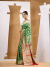 Green Silk Banarasi Saree With Zari Woven Designs-MA53BSL441050012