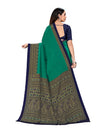 Vimla Women's Turquoise Crepe Silk Uniform Saree with Blouse-5212_PM