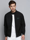 Men Black Solid Casual Jacket-STCW-J-13-Black