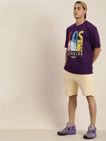 Dillinger Purple Graphic Oversized T-Shirt-DLMOV003GRL-S