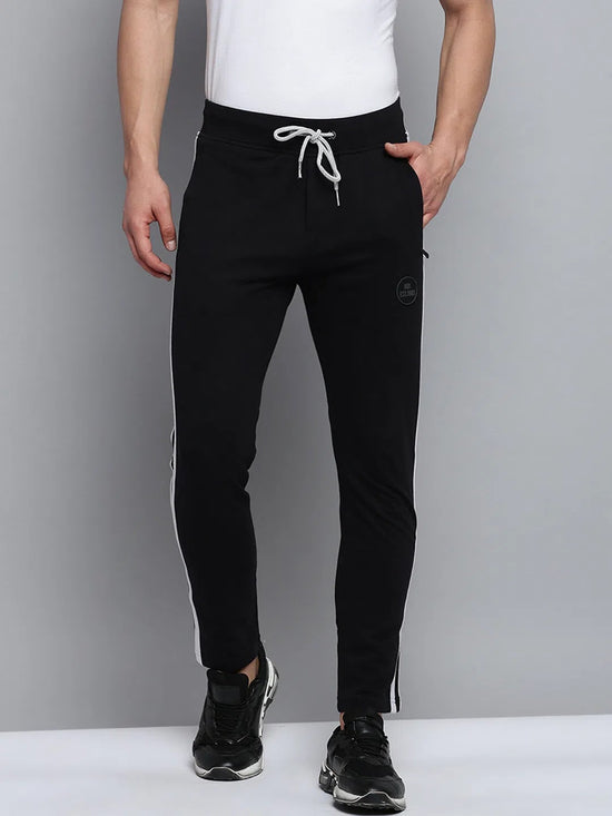 Men Black Solid Casual Track Pant-WG-994-Black