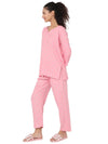 Smarty Pants Women's Cotton Pastel Pink Polka Dot Print Night Suit