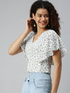 Women White Printed Crop Styled Back Top-AE-10180-Whitenavyblue