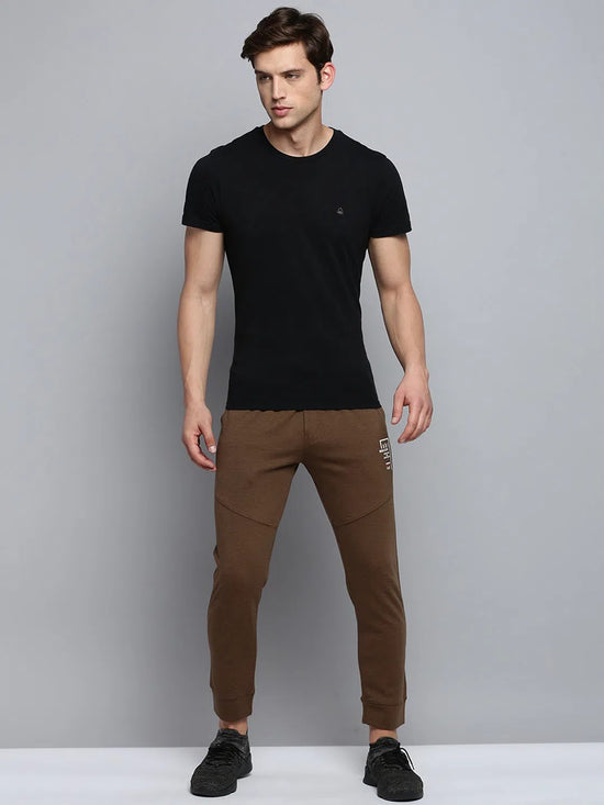 Men Brown Solid Casual Jogger-ADJ-421-Coffeebrown