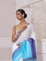 Off White Matka Soft Saree With Resham Pallu-MA64MT402260011