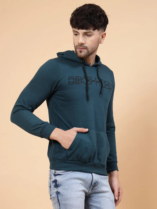 Rigo Printed Hooded Fleece Sweatshirt