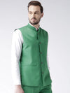 Hangup Men Standard Solid Men's Indian Wear-GreenBasket