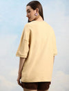 Dillinger Beige Graphic Oversized Drop shoulder T-shirt