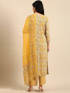 Women's Yellow Printed Kurta Set-GW-3132-Yellow