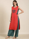 Women Red Solid Kurta Set-DW-5802-Red