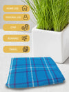 Athom Living Premium Gamcha Bath Towel 65 x 135 cm Pack of 1 Blue checkered-ATZ-BT-1G