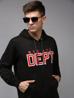 Men Black Solid Sweatshirt-S-407-Black