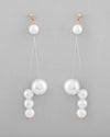 Pearl Studded Handcrafted Classic Drop Earrings-VOJ367