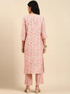 Women's Pink Printed Kurta Set-MRF-1158-Peach