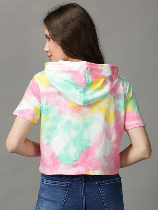 Women's Multi Tie Dye Crop Top-AE-10485-2-Multi