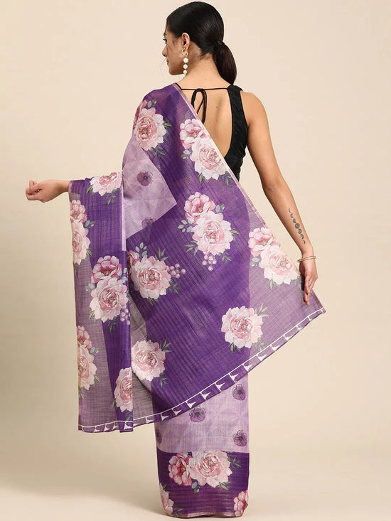 Floral Harmony Drape Saree-SZ-DGTRIJAL2-LV-2150